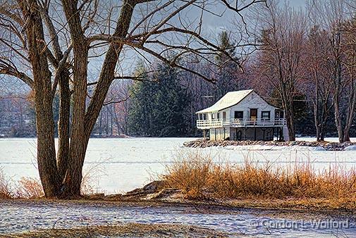 House On A Point_32975-6.jpg - Photographed along the Rideau Canal Waterway at Rideau Ferry, Ontario, Canada.